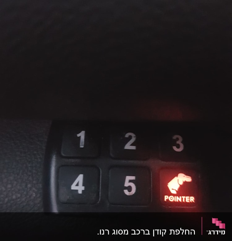 לוח מקשים עם מספרים ותאורה אדומה